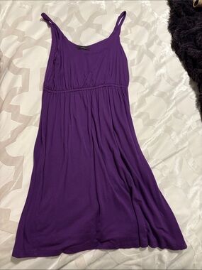 Soprano Purple Scoop Neck Tank Top